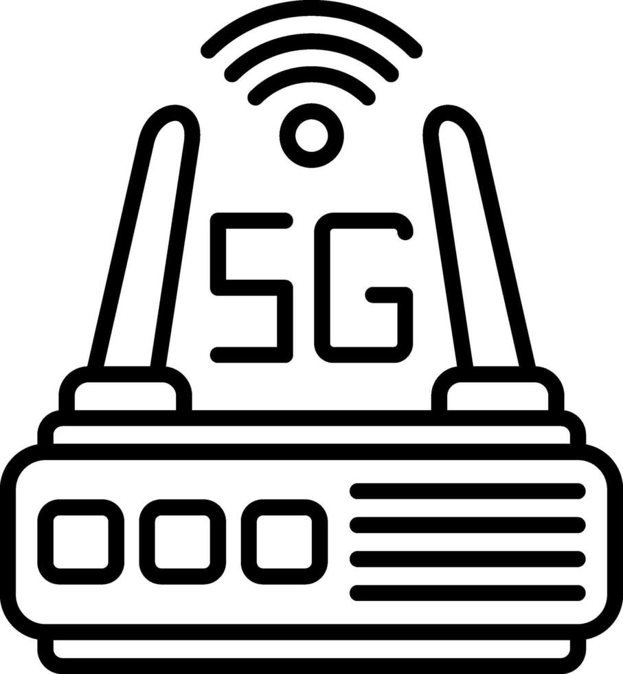 5g Line Icon vector
