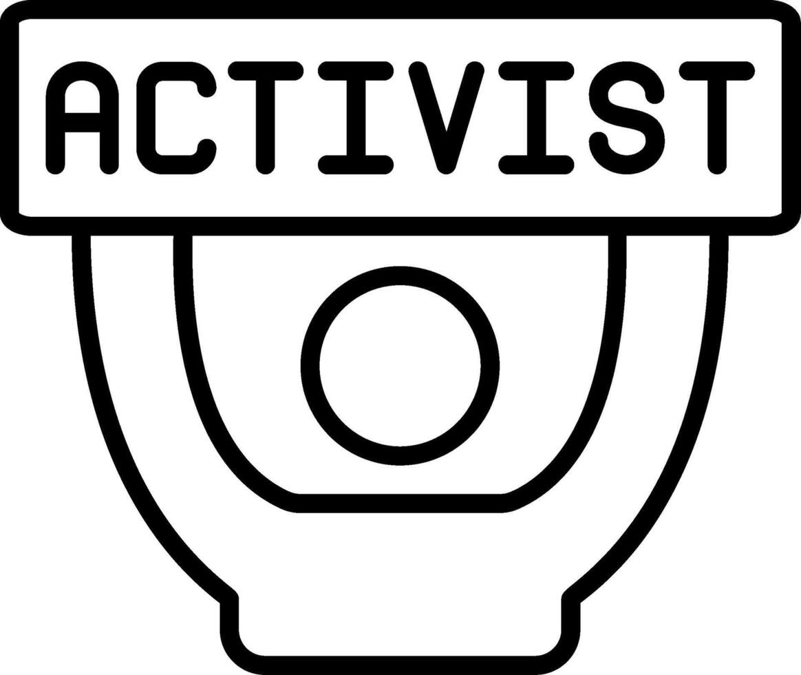 Activist Line Icon vector