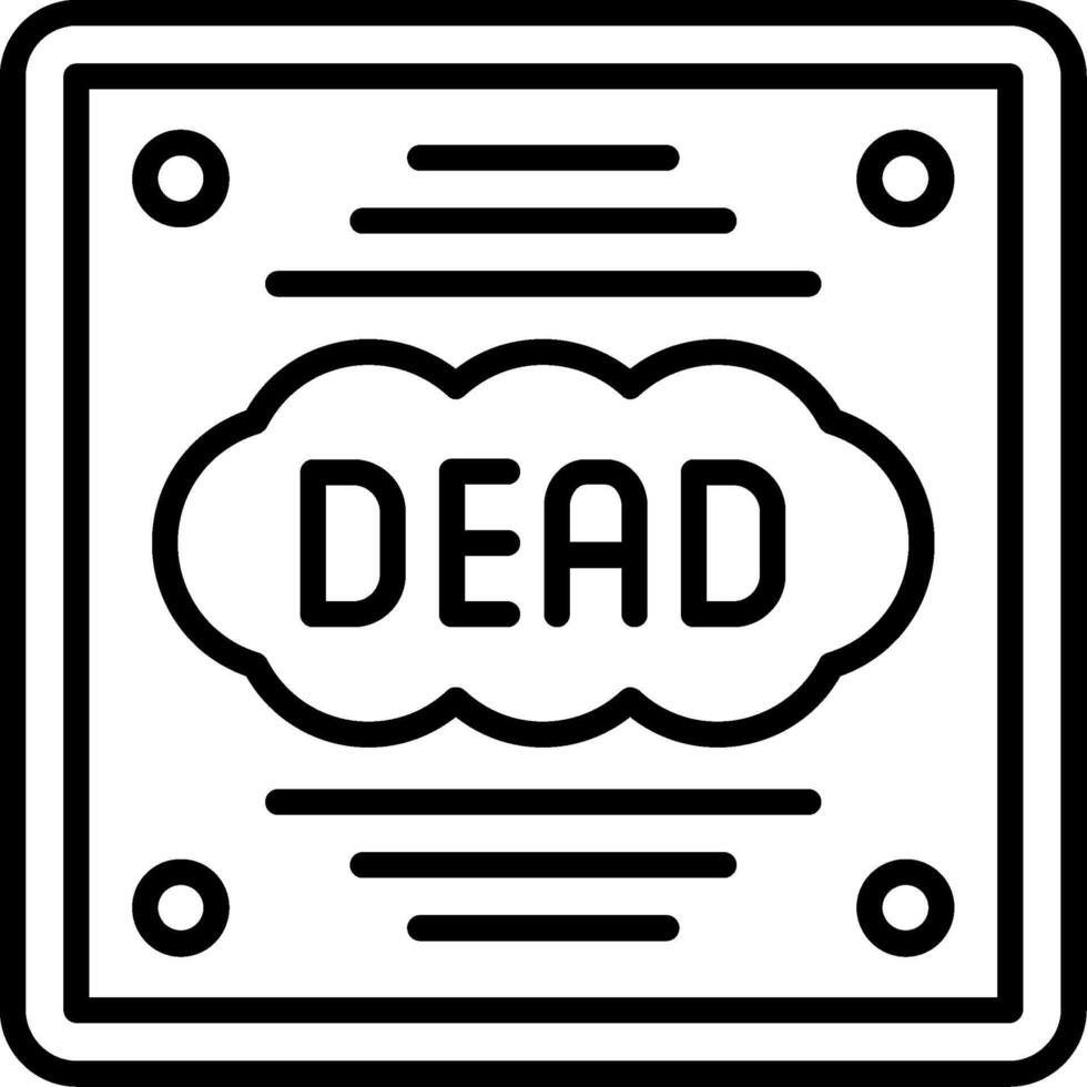 Dead Line Icon vector