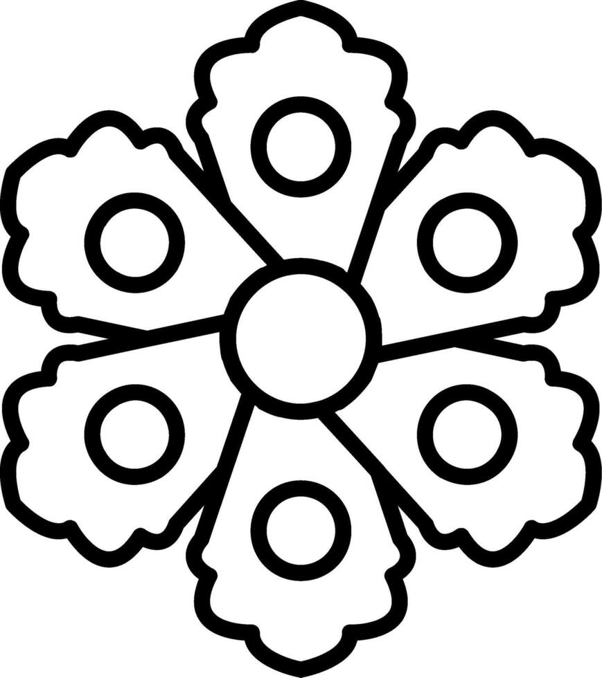 Dianthus Line Icon vector