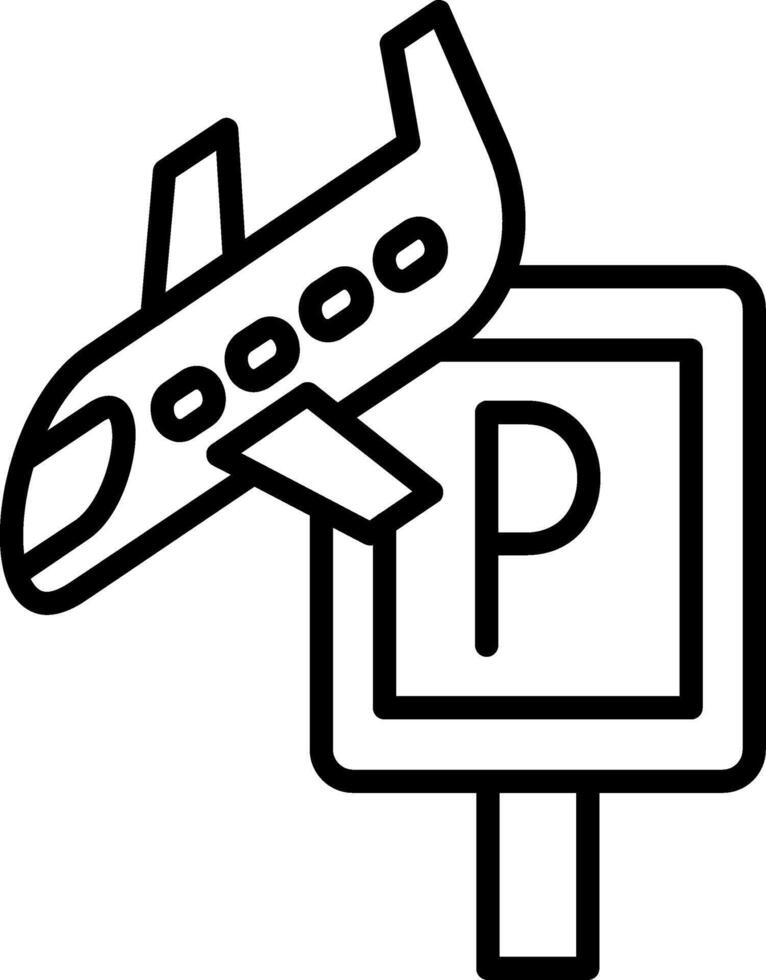 Parking Line Icon vector