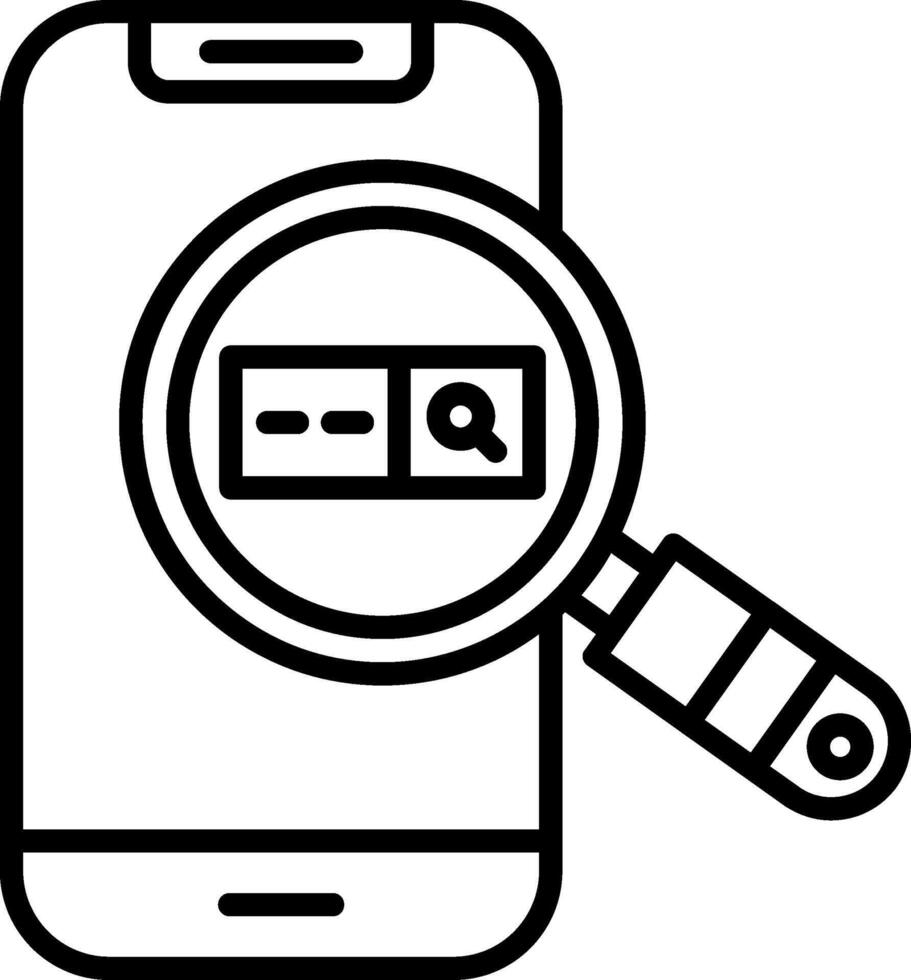 Search Line Icon vector