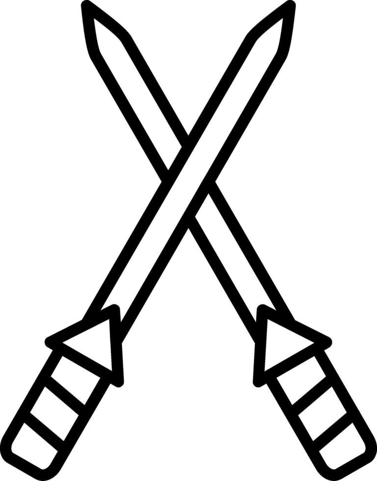 Spears Line Icon vector