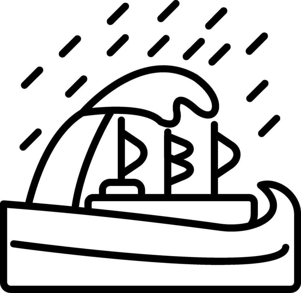 Storm Line Icon vector