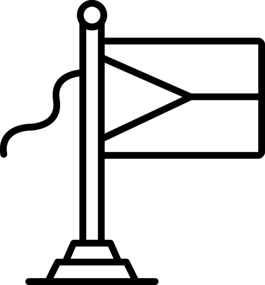 Czech Republic Flag Line Icon vector