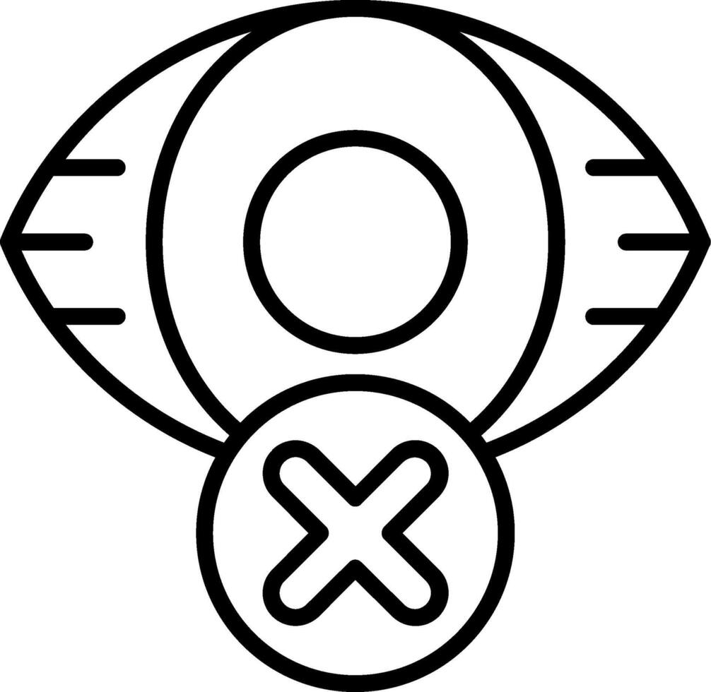 Blindness Line Icon vector