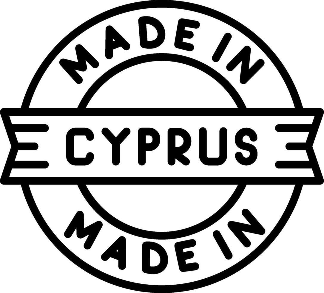 Made In Cyprus Line Icon vector