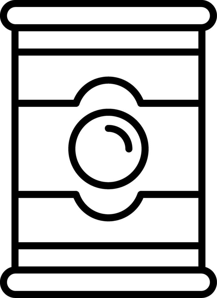 Tinned Food Line Icon vector
