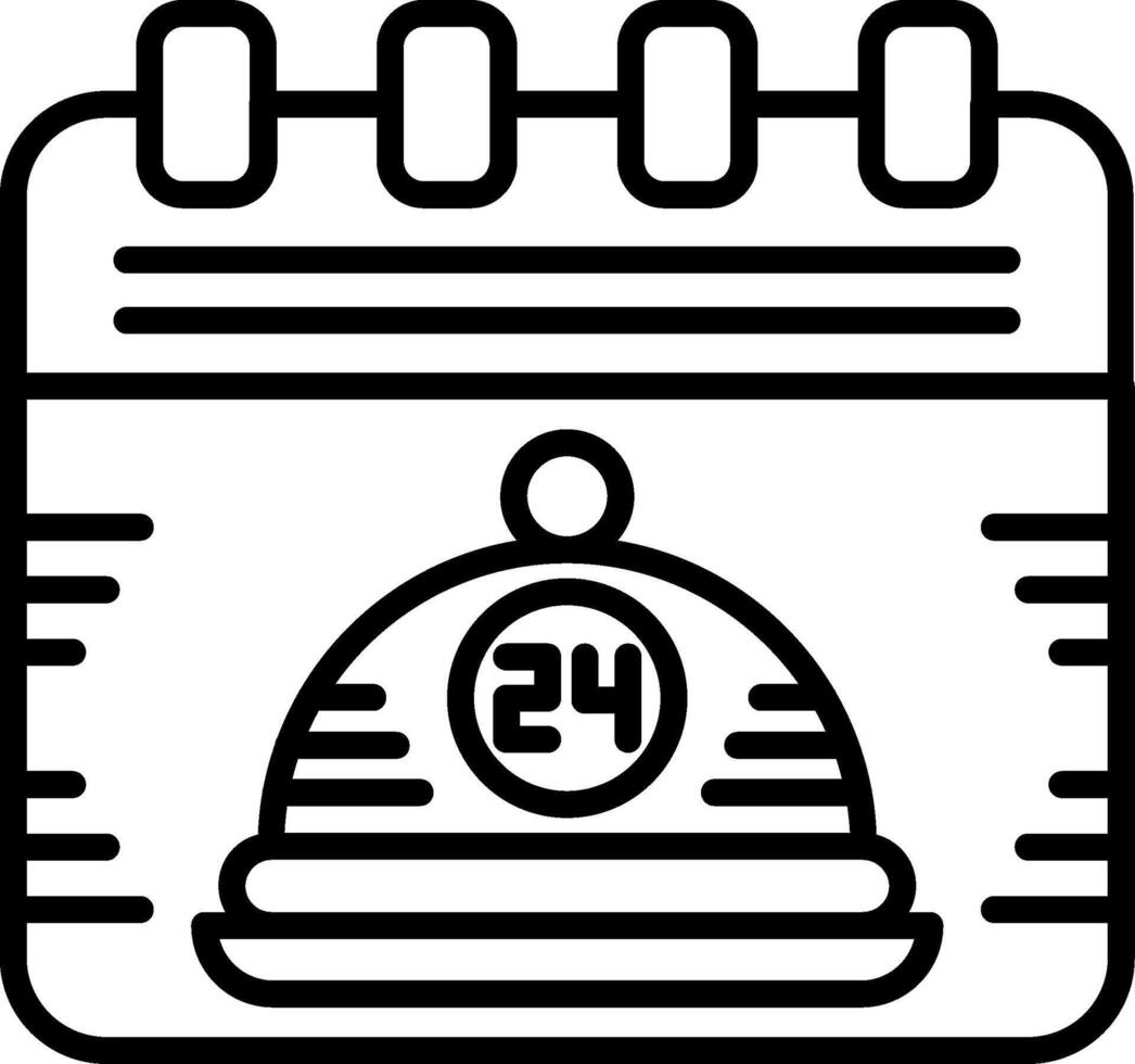 Booking Line Icon vector
