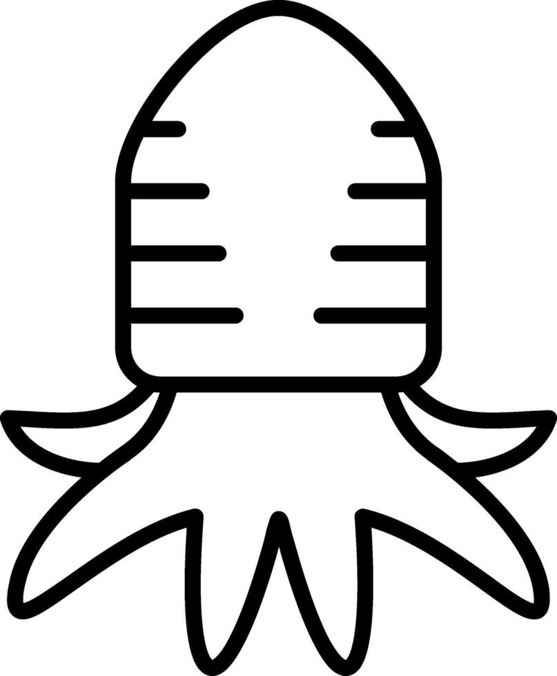 cuttlefish Line Icon vector