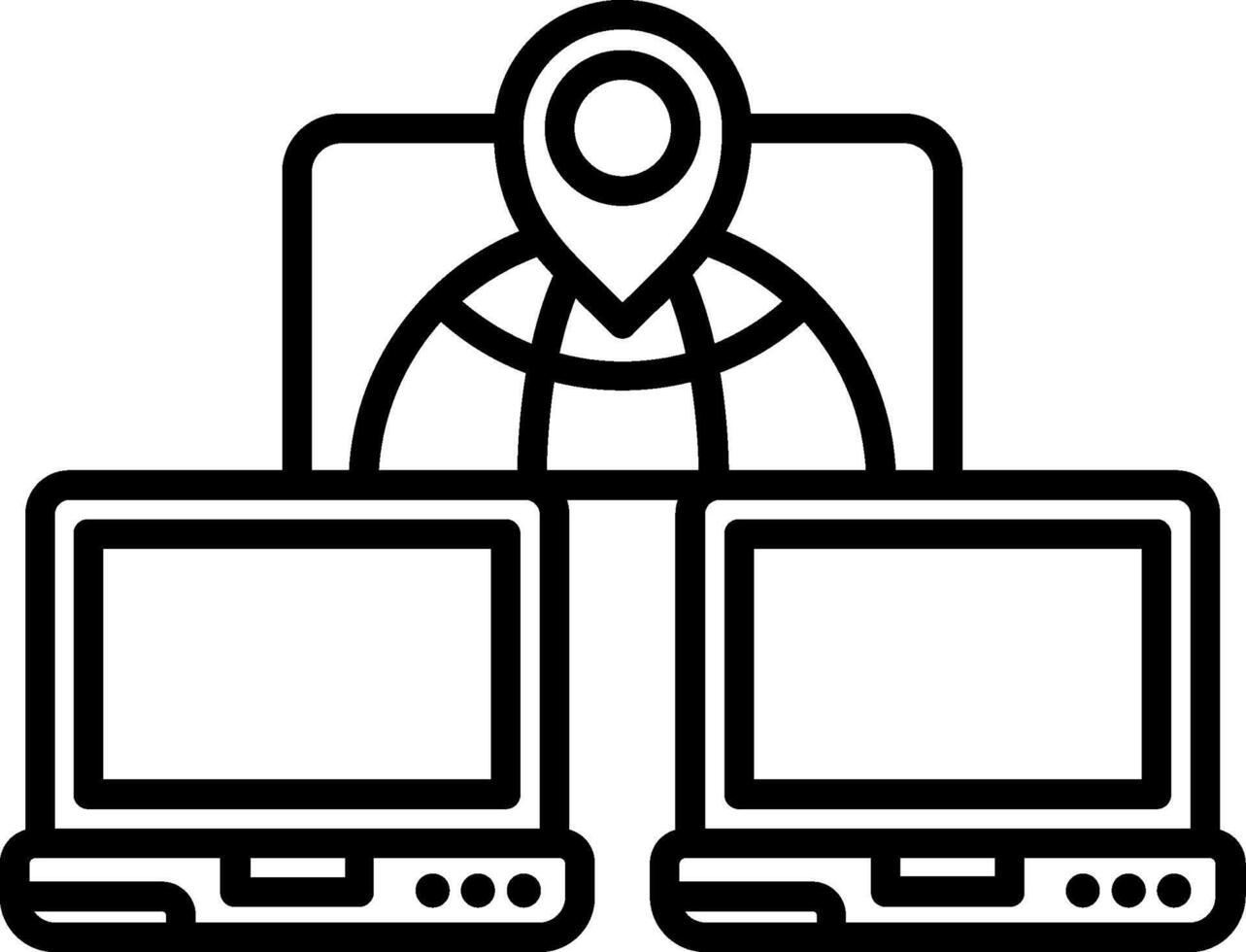 Location Line Icon vector