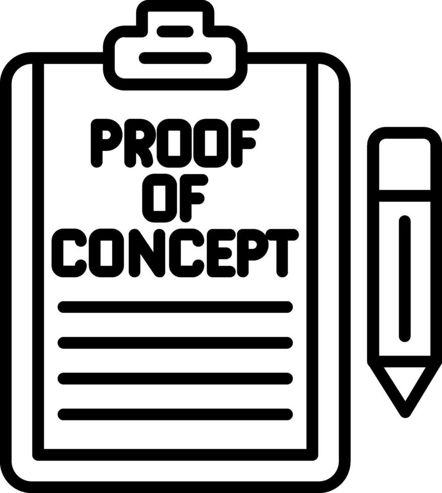 Proof Of Concept Line Icon vector