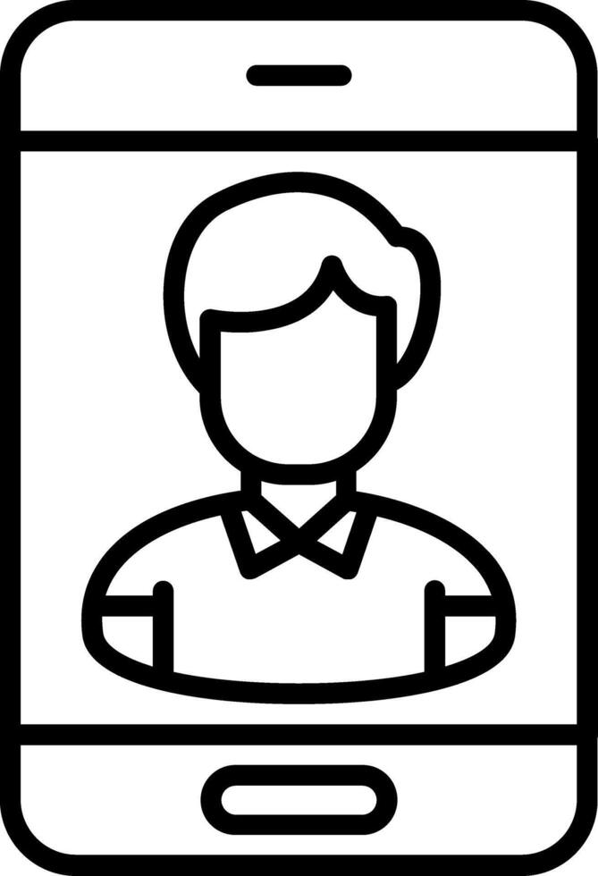 Smartphone Line Icon vector