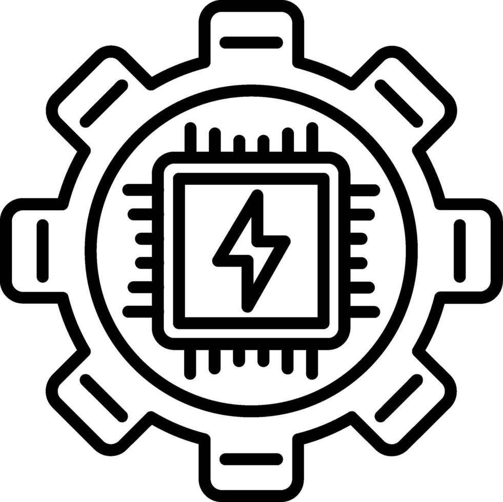 Processing Line Icon vector