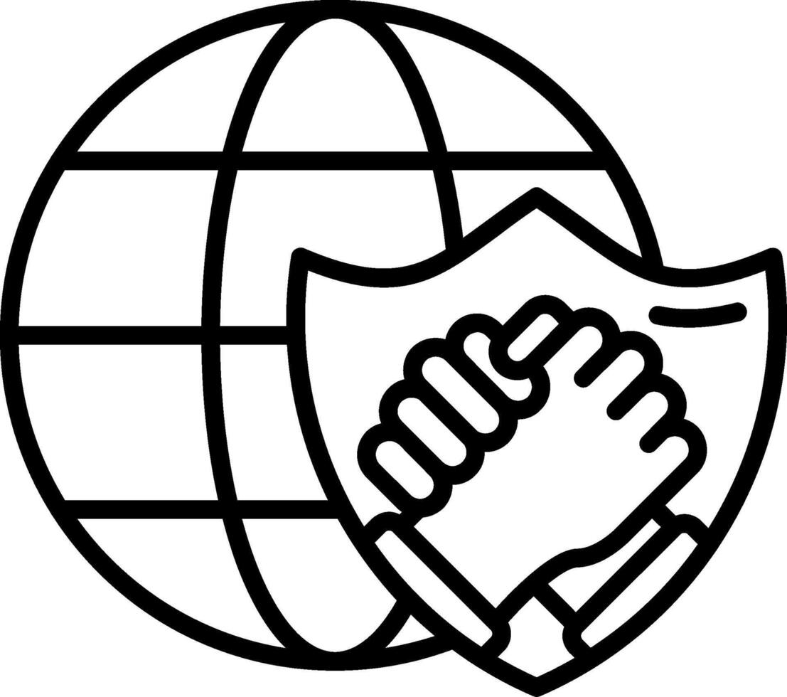 Friendship Line Icon vector