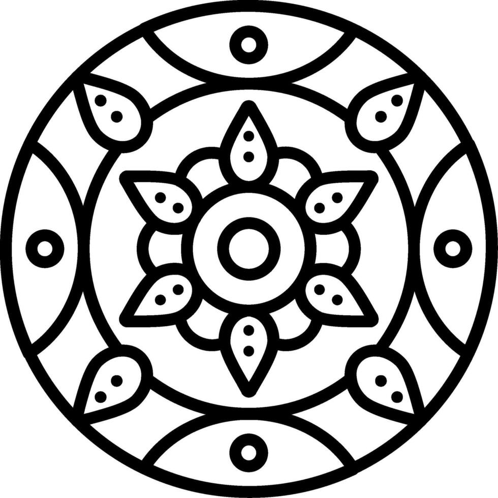 Mandala Line Icon vector