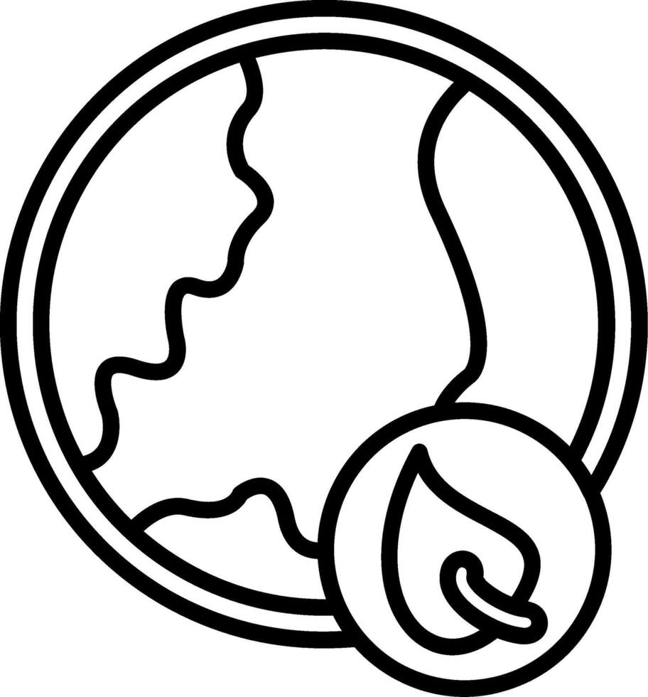 Earth Line Icon vector