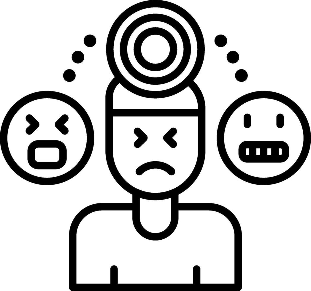 Adhd Line Icon vector