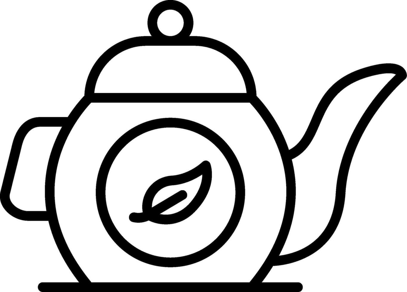 Teapot Line Icon vector