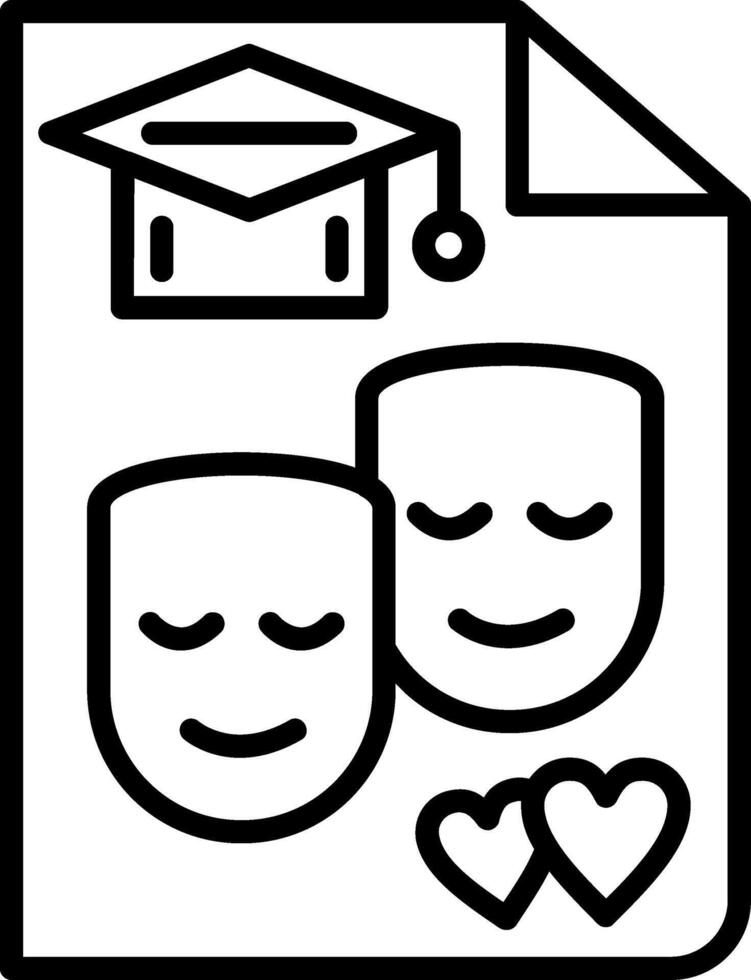 Extracurricular Activities Line Icon vector