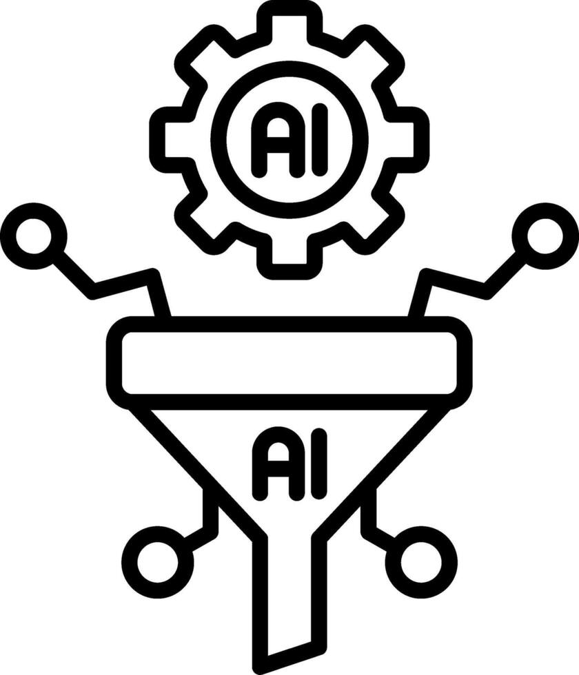 Filter Line Icon vector