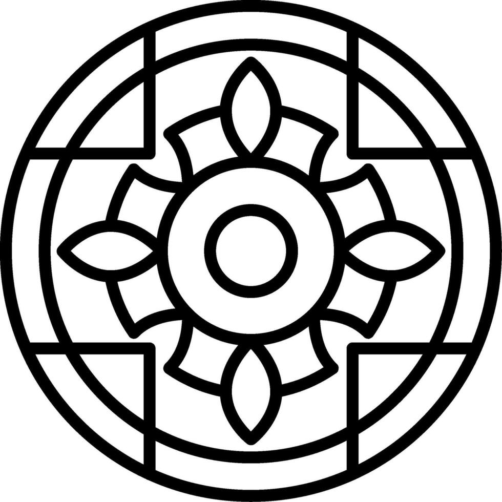 Mandala Line Icon vector