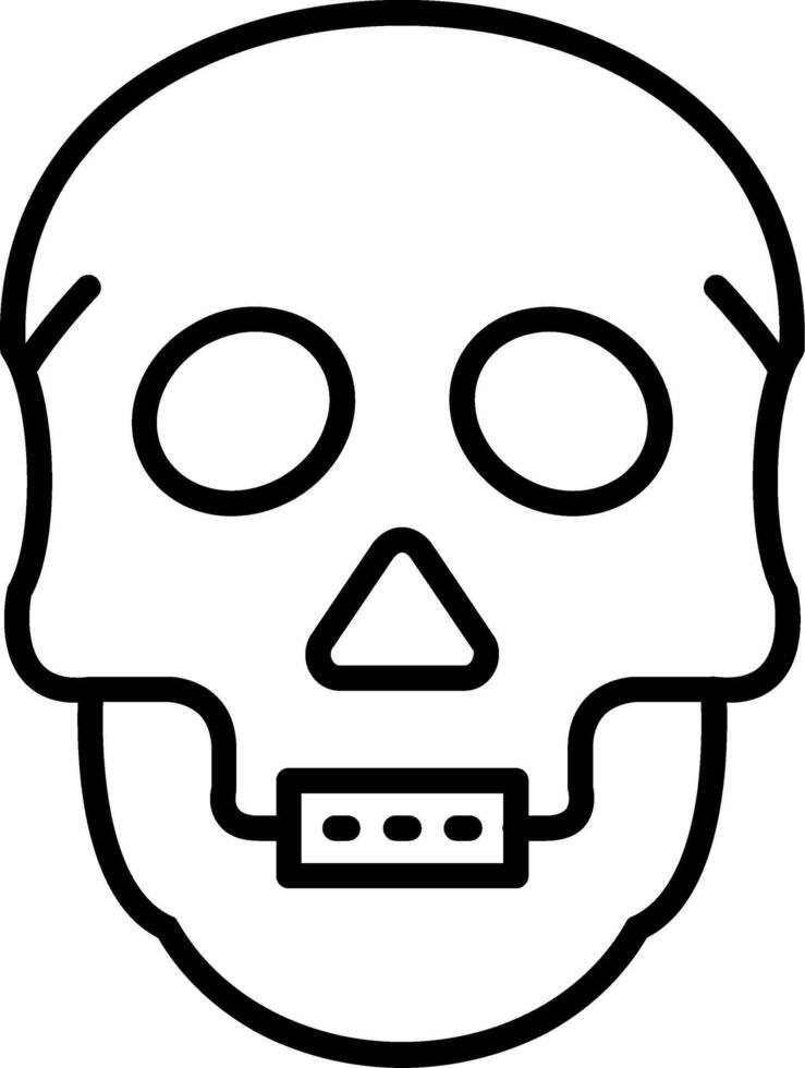 Skull Line Icon vector