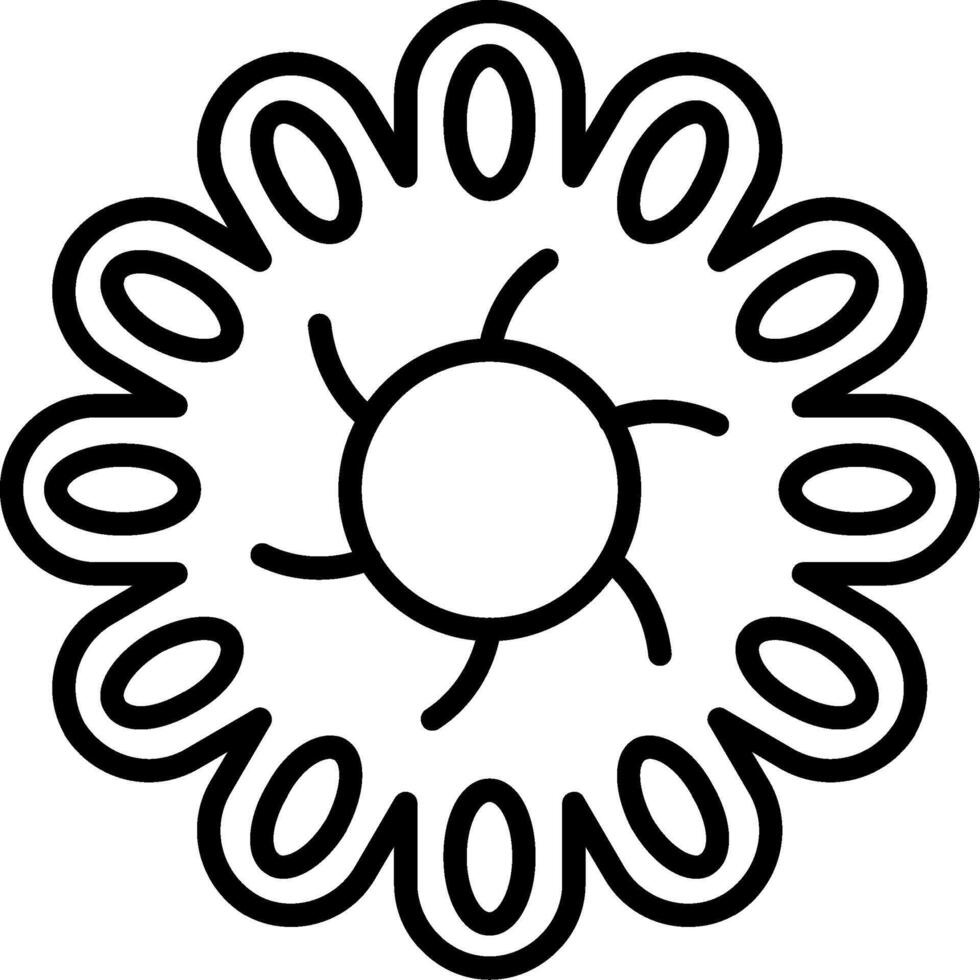 Flower Line Icon vector