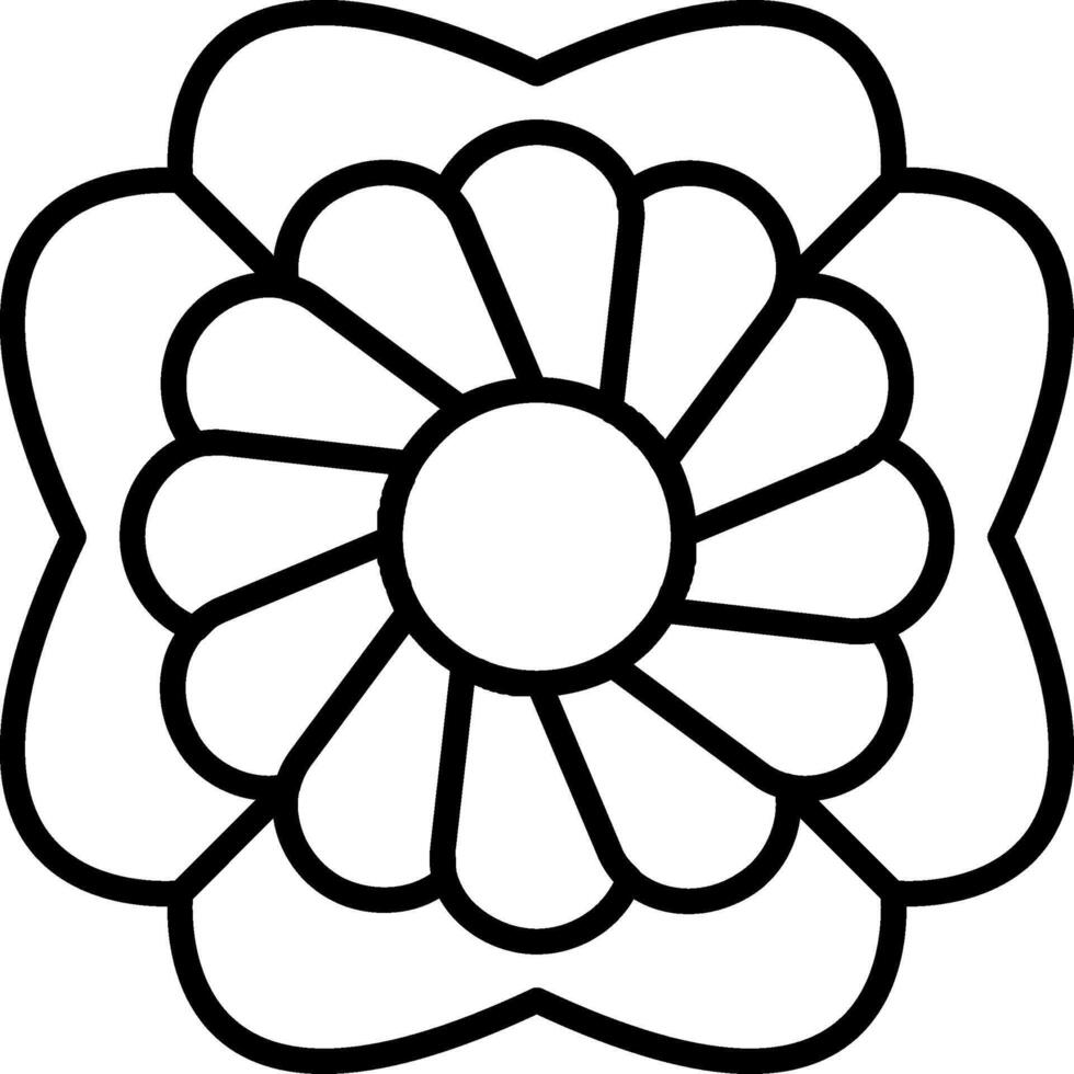 Anemone Line Icon vector