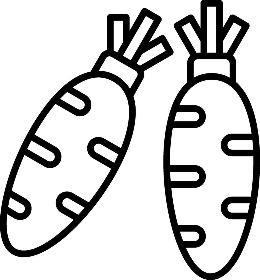 Carrot Line Icon vector