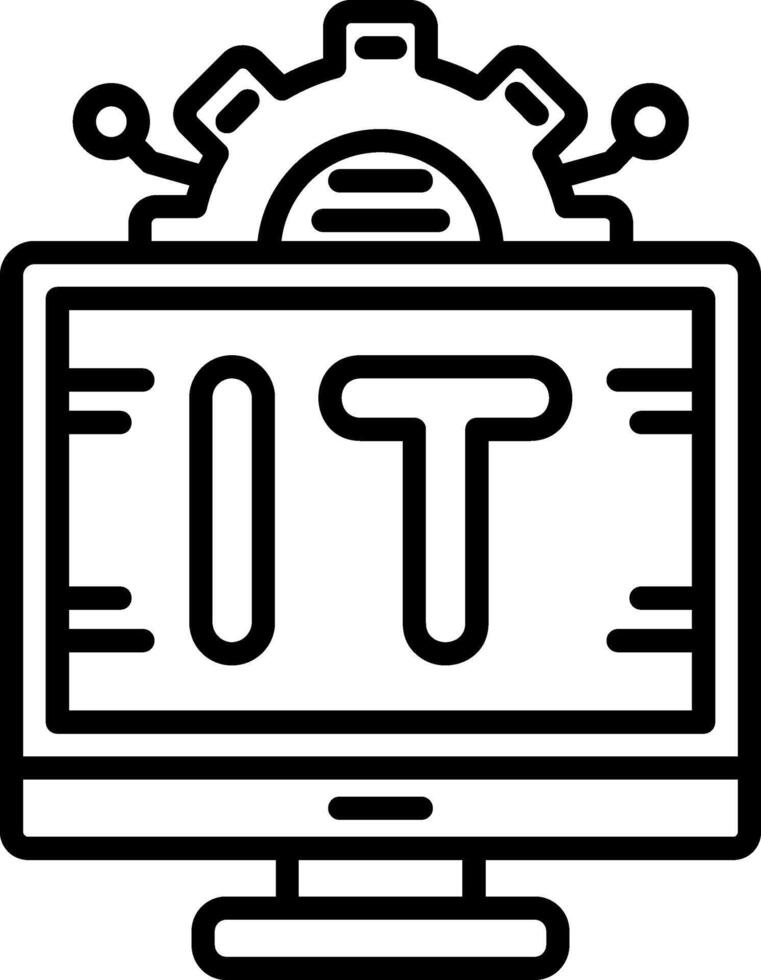 Information Technology Line Icon vector