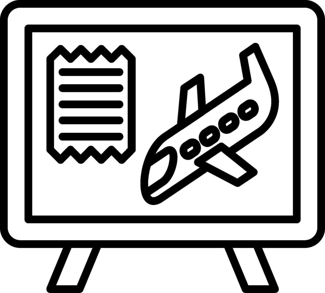 Online Booking Line Icon vector