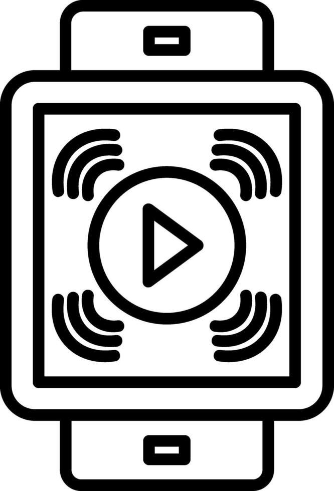 Smart Watch Line Icon vector
