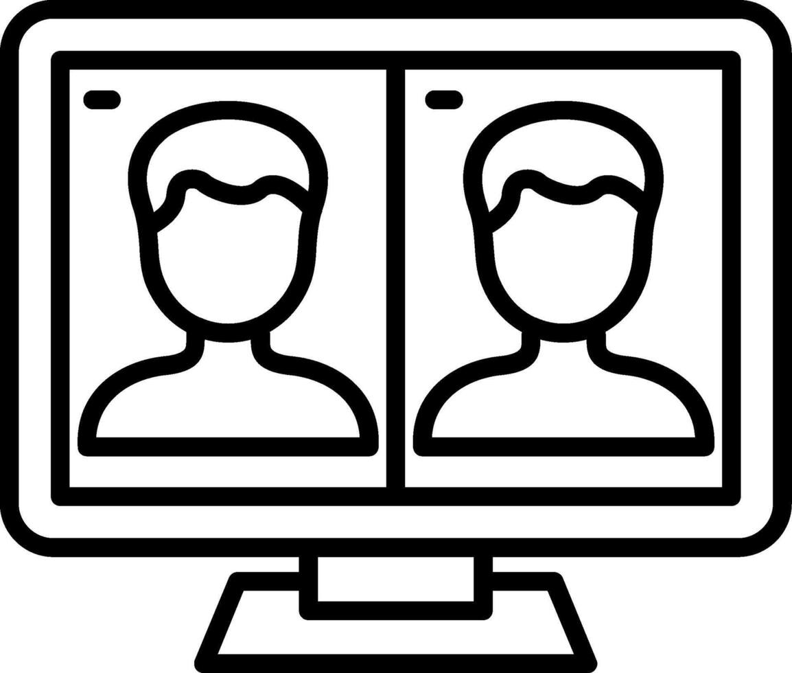 Meeting Line Icon vector