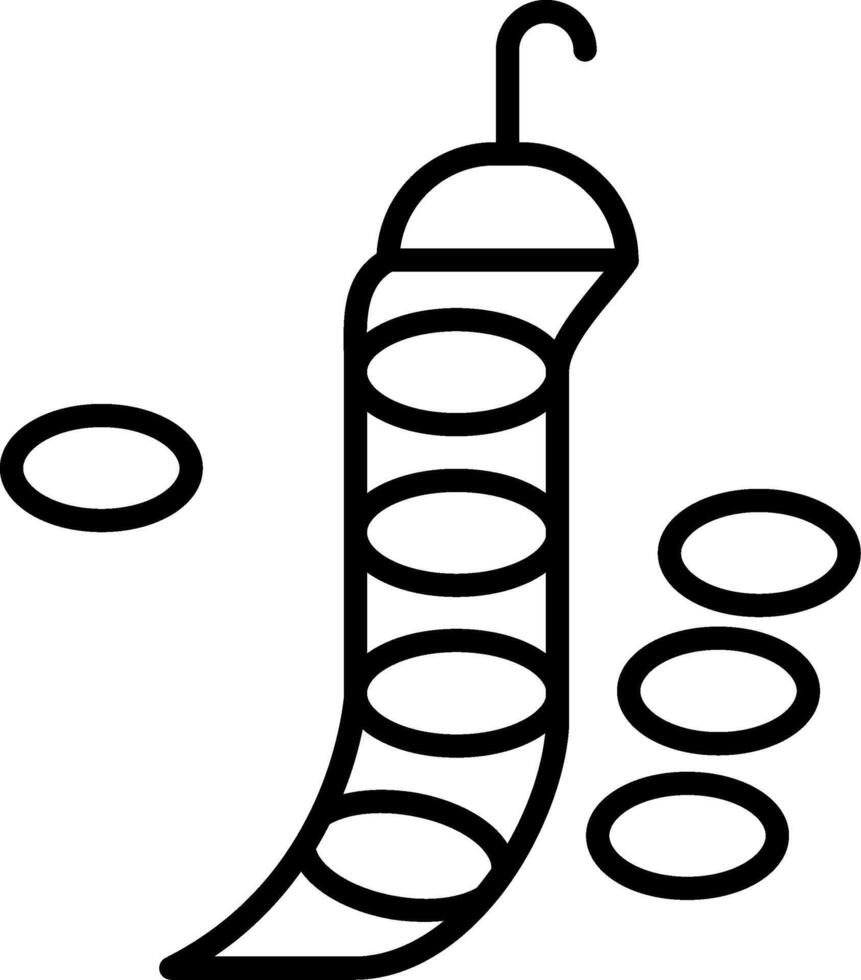 reen Beans Line Icon vector