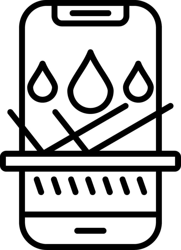 Water Resistant Line Icon vector