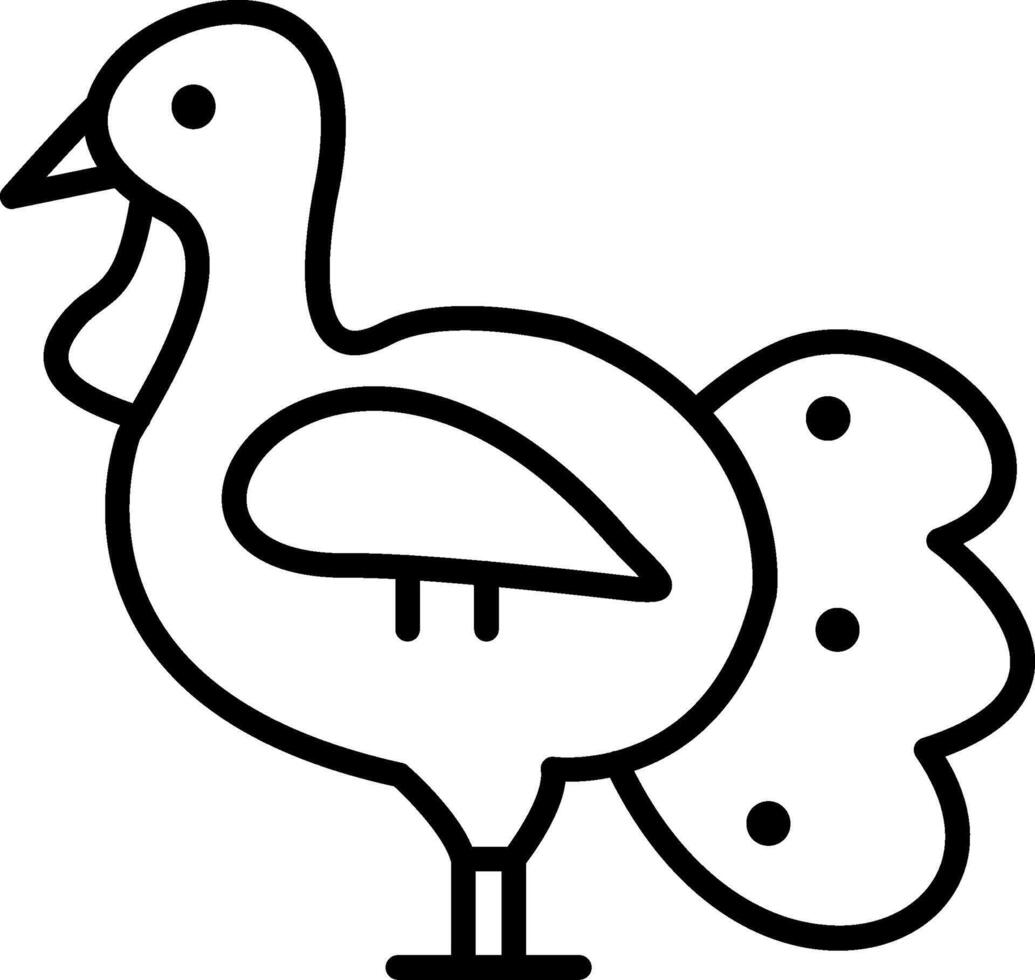 Turkey Line Icon vector