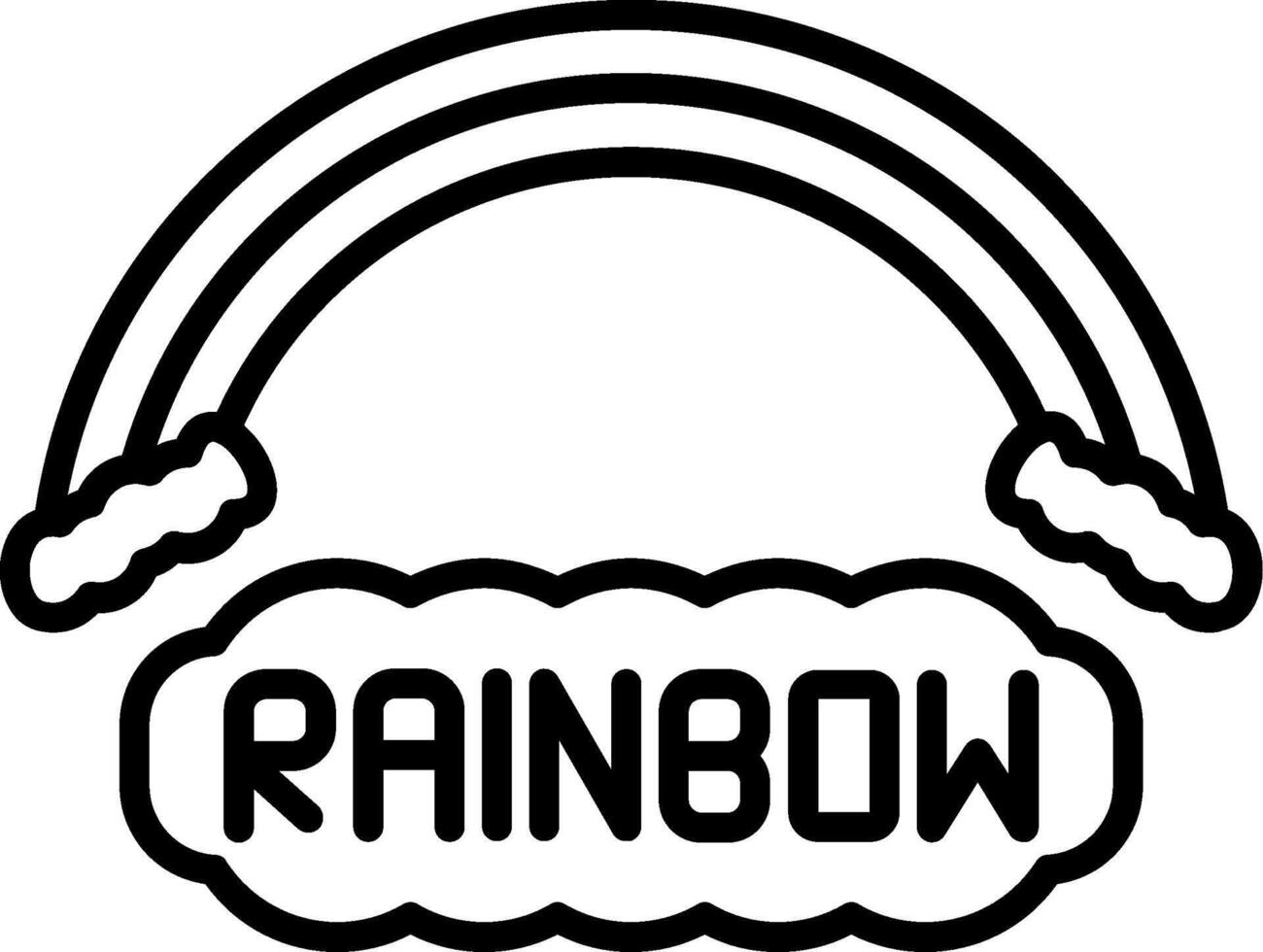 Rainbow Line Icon vector