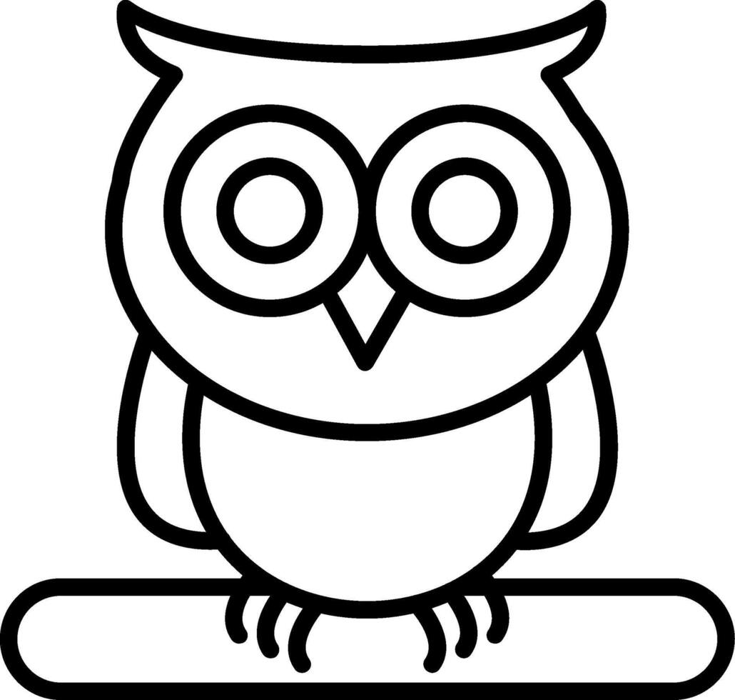 Owl Line Icon vector