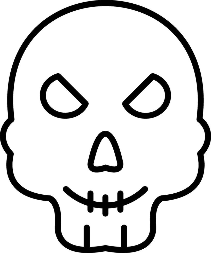 Skull Line Icon vector