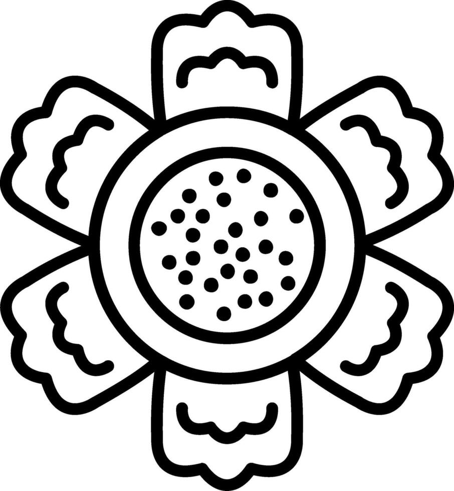 Rafflesia Line Icon vector