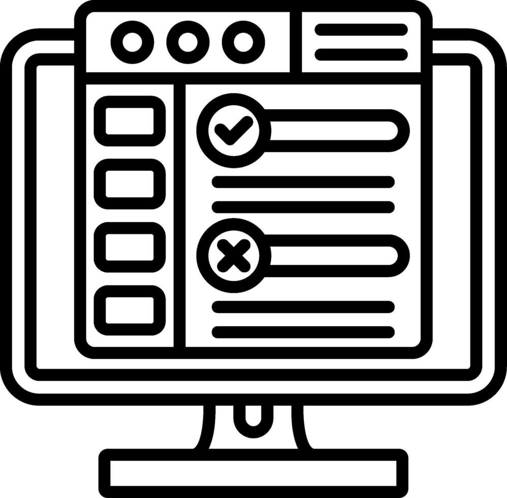 Testing Line Icon vector