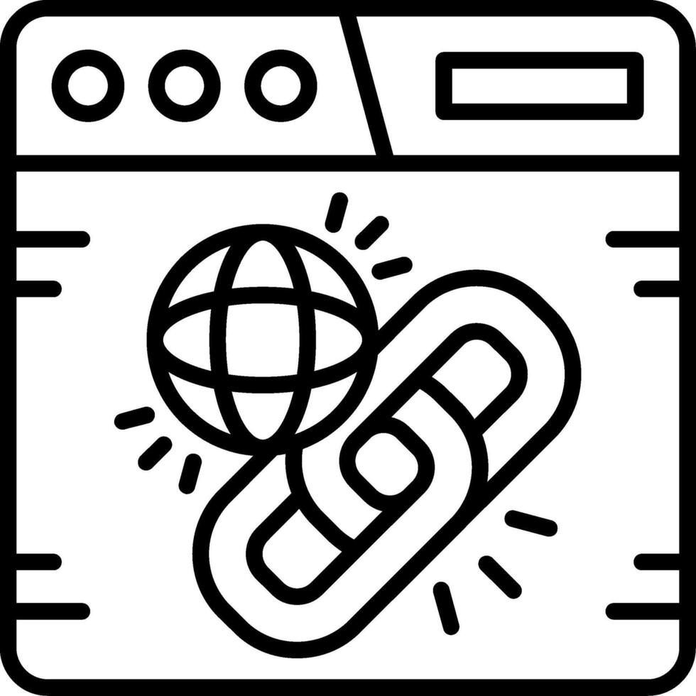 Link Line Icon vector