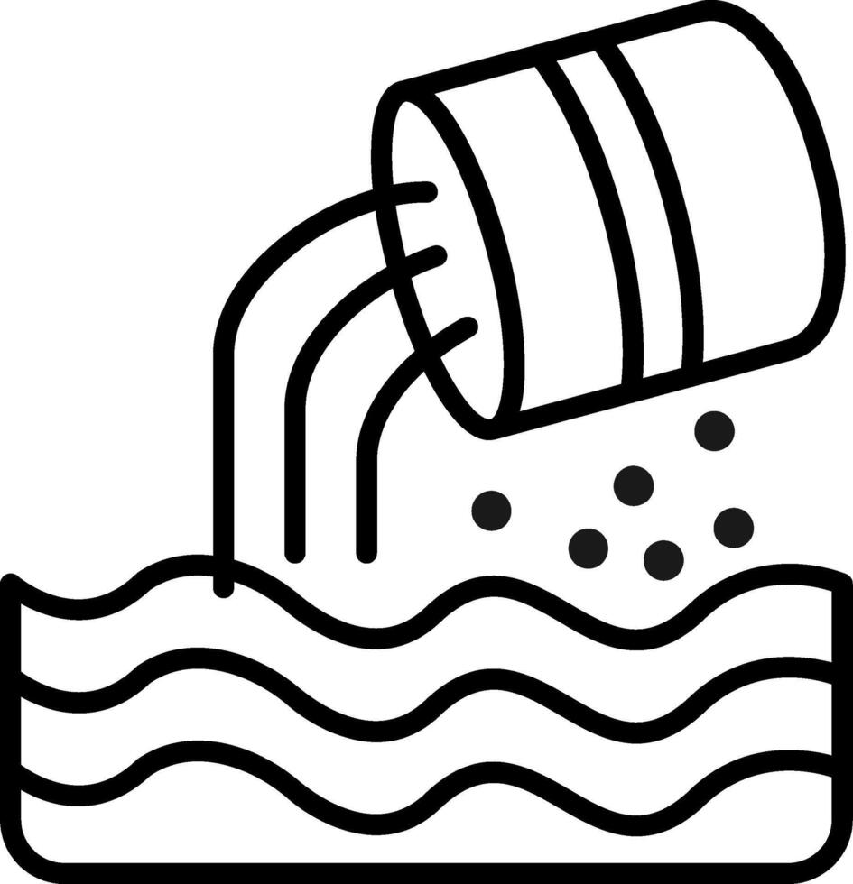 Toxic Waste Line Icon vector
