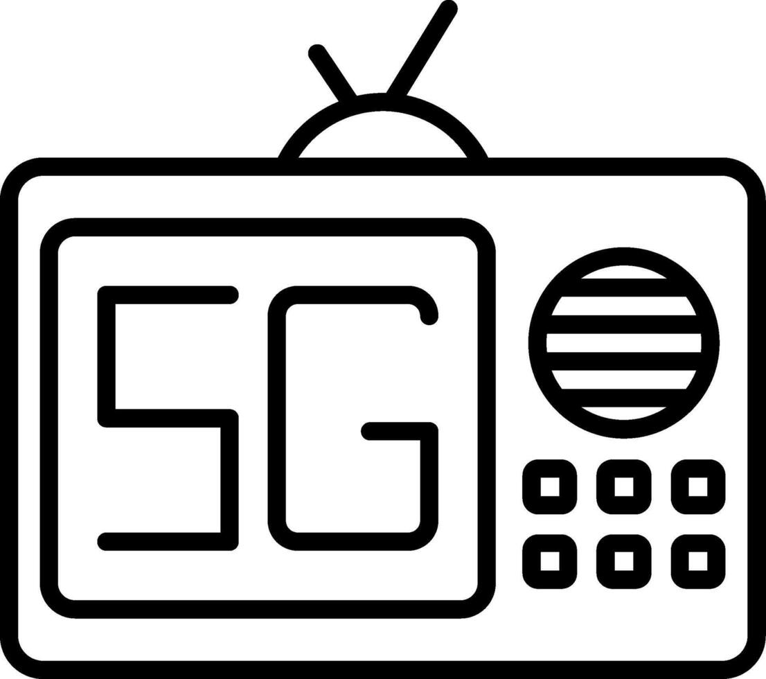Tv Line Icon vector