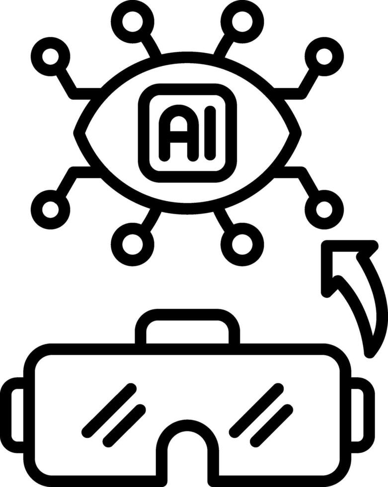 Virtual Reality Line Icon vector