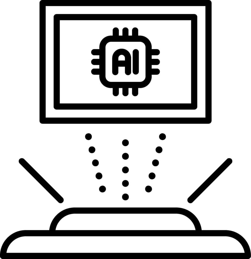 Hologram Line Icon vector