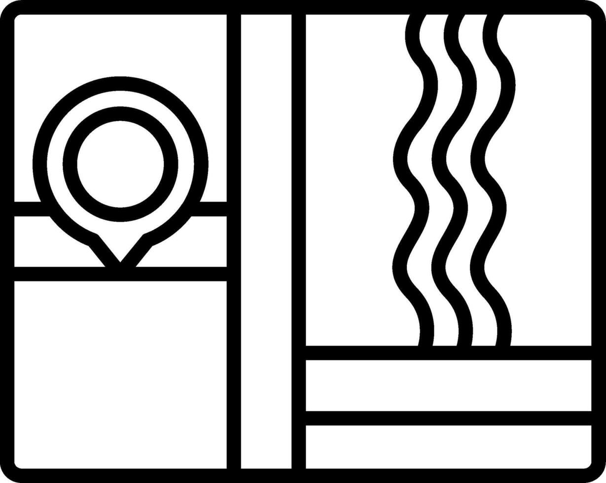 Map Line Icon vector