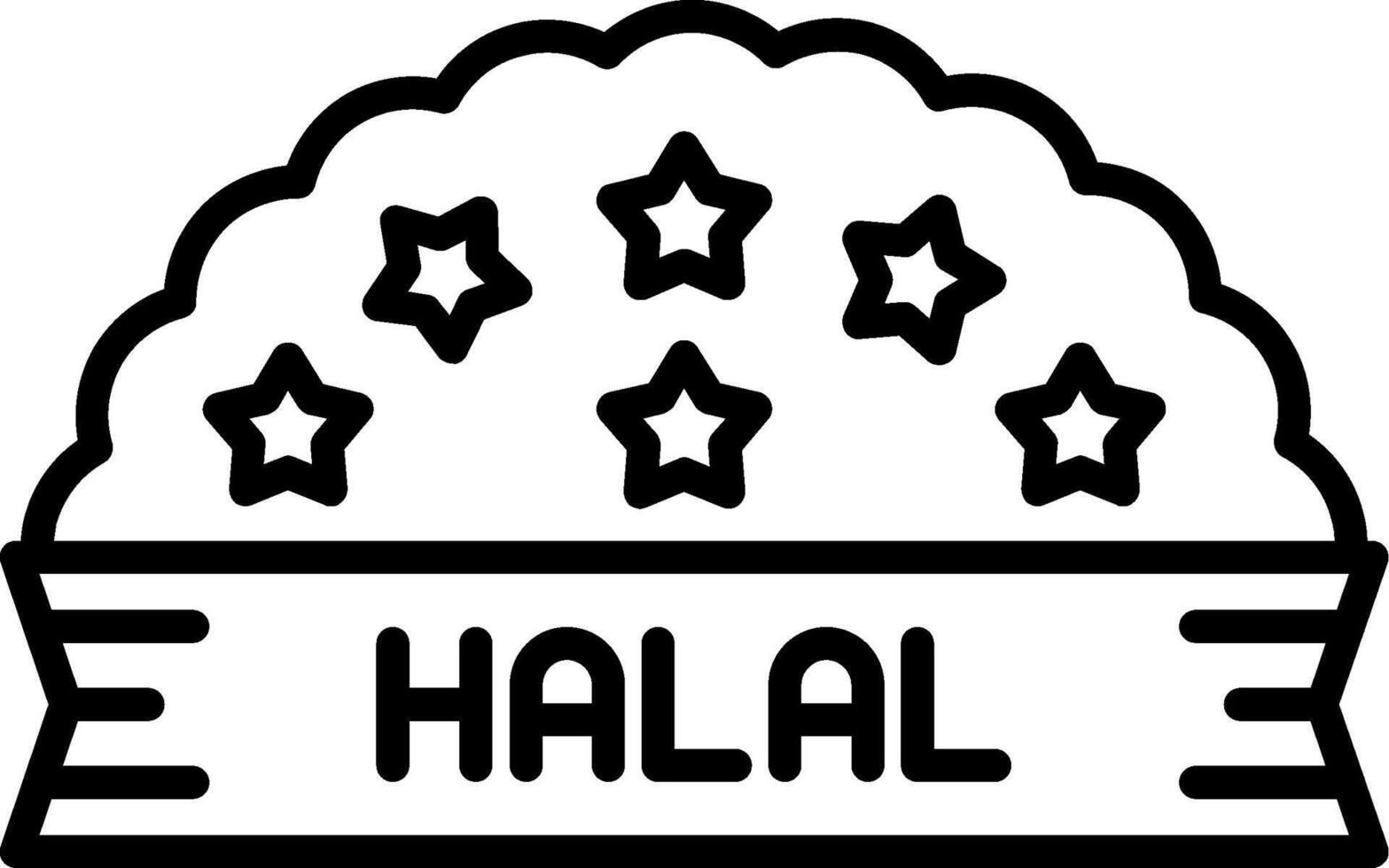 Halal Line Icon vector