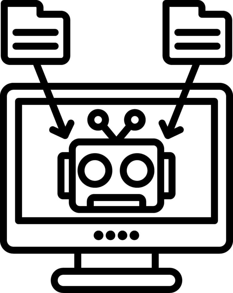 Ai Line Icon vector